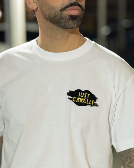T-shirt Just Cavalli Branca – 80PM601 R JC Kiss