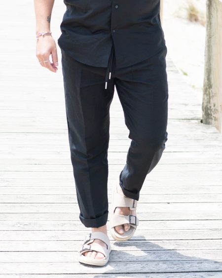 Calça de linho preta - Antony Morato