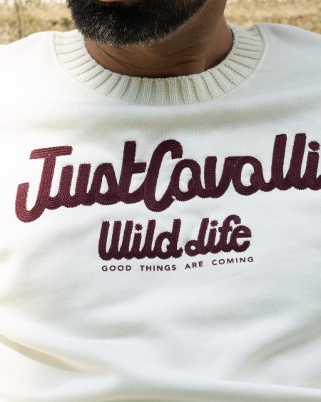 Camisola Off-White Logo & Wild Life Just Cavalli