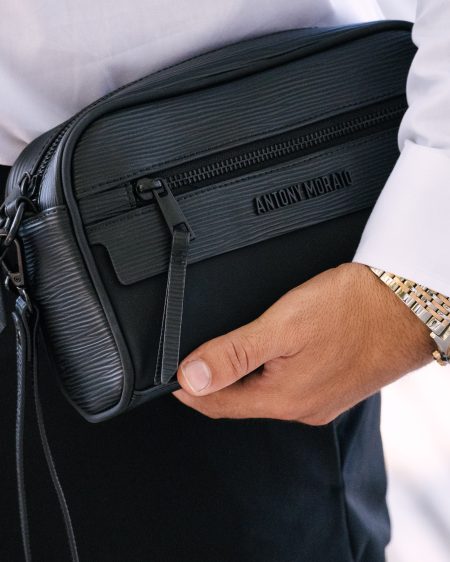 Bolsa preta em couro sintético Antony Morato
